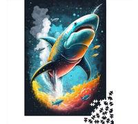 1000 Piece Shark Enchanted Forest Jigsaw Puzzles for Adults Wood Puzzle Jigsaws for Adults 1000pcs (75x50cm)