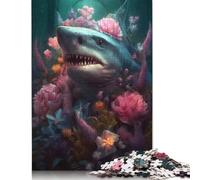 1000 Piece Shark Fish Ethereal Adult Jigsaw Puzzle Puzzles Wooden Puzzles Learning Educational Toy 1000pcs (75x50cm)