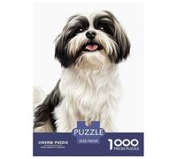 1000 Piece Shih Tzu Game Puzzle for Adults Gifts Fun Challenging Home Decoration Dog Jigsaw Puzzle for Adults And Kids Age 12 And Up 70x50cm/1000pcs