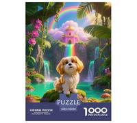 1000 Piece Shih Tzu Jigsaw Puzzle for Adults - Challenging Game, Dog Mysterious Jungle Jigsaws, Home Decoration Birthday Gifts 70x50cm/1000pcs