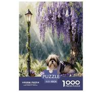 1000 Piece Shih Tzu Jigsaw Puzzle for Adults Kids - Challenging & Brainteasing, Wisteria Jigsaws, Home Decoration Unique Gift 38x26cm/1000pcs