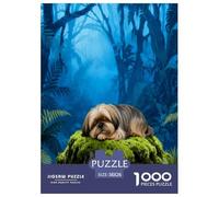 1000 Piece Shih Tzu Jigsaw Puzzle for Adults Kids - Family Fun, Family Happy Game, Rainforest Moss Puzzles, Decoration Birthday Gifts 38x26cm/1000pcs