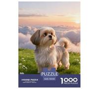 1000 Piece Shih Tzu Jigsaw Puzzle for Adults & Kids - Family Fun, Family Happy Game, Sea of Clouds Jigsaws, Decoration Birthday Gifts 70x50cm/1000pcs