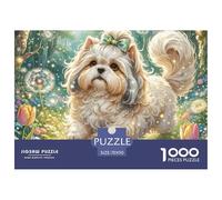 1000 Piece Shih Tzu Jigsaw Puzzles Great Gift for Adults Fun Challenging Home Decoration Brainteasing Dog Jigsaw Puzzle for Adults 70x50cm/1000pcs