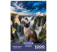 1000 Piece Siamese Cat Jigsaw Puzzle for Adults - Cooperative Play & Educational Activity, Stone Forest Jigsaws, Decoration Birthday Gifts 52x38cm/1000pcs