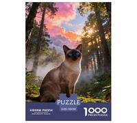 1000 Piece Siamese Cat Jigsaw Puzzle for Adults - Cooperative Play & Educational Activity, Woods Jigsaws, Decoration Birthday Gifts 70x50cm/1000pcs
