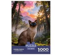 1000 Piece Siamese Cat Jigsaw Puzzle for Adults - Cooperative Play & Educational Activity, Woods Puzzles, Home Decoration Birthday Gifts 52x38cm/1000pcs