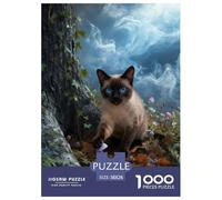 1000 Piece Siamese Cat Jigsaw Puzzle for Adults Kids - Family Game Night & Educational Fun, Tree Trunk Puzzles, Home Decoration Gifts 38x26cm/1000pcs