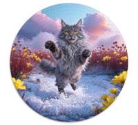 1000 Piece Siberian Cat Jigsaw Puzzle for Adults & Kids - Stress Relief & Relaxation, Salt Lake Puzzles, Decoration Birthday Gifts 1000pcs (67.5x67.5cm)