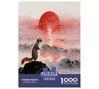 1000 Piece Siberian Flying Squirrel Jigsaw Puzzle for Adults Kids - Family Fun, Family Happy Game, Sunset Glow Coast Puzzles, Decoration Birthday Gifts 70x50cm/1000pcs