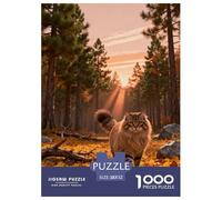 1000 Piece Siberian Forest Cat Jigsaw Puzzle for Adults & Kids - Family Fun, Family Happy Game, Autumn Woods Jigsaws, Decoration Gifts 52x38cm/1000pcs