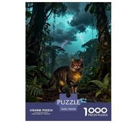 1000 Piece Siberian Forest Cat Jigsaw Puzzle for Adults & Kids - Family Fun, Family Happy Game, Tropical Rainforest Puzzle, Home Decoration Gifts 70x50cm/1000pcs