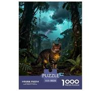 1000 Piece Siberian Forest Cat Jigsaw Puzzle for Adults & Kids - Family Fun, Family Happy Game, Tropical Rainforest Puzzle, Home Decoration Birthday Gifts 38x26cm/1000pcs
