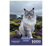 1000 Piece Siberian Forest Cat Jigsaw Puzzle for Adults & Kids - Family Fun, Family Happy Game, Tundra Jigsaws, Home Decoration Gifts 52x38cm/1000pcs