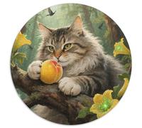 1000 Piece Siberian Forest Cat Jigsaw Puzzles for Adults Kids Challenge High Difficulty Game Home Decoration Cat Fruit Puzzles Birthday Gifts 1000pcs (67.5x67.5cm)