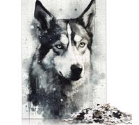 1000 Piece Siberian Husky Dog Charm Jigsaw Puzzles for Adults Puzzles for Adults Puzzles Unique Home Decor And Gifts 1000pcs (38x26cm)