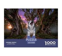 1000 Piece Siberian Husky Jigsaw Puzzle for Adults - Challenging Brain Teaser, Ancient Woods Puzzles, Decoration Birthday Gifts 52x38cm/1000pcs