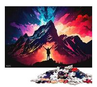 1000 Piece Silhouette of A Man Square Puzzle for Adults Wooden Puzzles Educational Puzzle Family Game 1000pcs (75x50cm)
