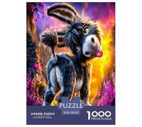 1000 Piece Silly Donkey Game Puzzle for Adults Gifts Fun Challenging Home Decoration Brainteasing Lovely Animals Jigsaw Puzzle for Women Men Adult 70x50cm/1000pcs