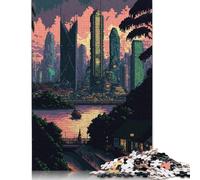1000 Piece Singapore Pixel Art Puzzles for Adults Wooden Puzzles Educational Game for Children As A 1000pcs (75x50cm)