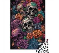 1000 Piece Skull And Roses Skull Rose5 Jigsaw Puzzle for Adult Teenagers Paper Learning Educational Toys 1000pcs (38x26cm)
