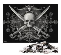 1000 Piece Skull And Swords Jigsaw Puzzles for Adults Puzzle Jigsaws for Adults& Teenagers Age 12 Years Up 1000pcs (75x50cm) <