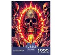 1000 Piece Skull Jigsaw Puzzles for Adults Gifts Family Challenging Toys Home Decoration Gothic Jigsaw Puzzle for Women Men Adult 38x26cm/1000pcs