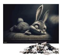 1000 Piece Sleeping Bunny Illustration Jigsaw Puzzle for Adults And Teenager Sustainable Puzzle for Adults | Games 1000pcs (75x50cm)