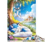 1000 Piece Sleeping Fox Dreamcatcher Jigsaw Puzzles for Adult Puzzle Jigsaws for Adults Age 14+ 1000pcs (75x50cm)