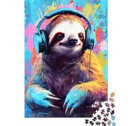 1000 Piece Sloth Colorful 1 Jigsaw Puzzles for Adults Wooden Puzzles for Teenagers Gifts Unique Home Decor And Gifts 1000pcs (75x50cm)