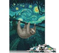 1000 Piece Sloth in Starry Night Jungle Jigsaw Puzzlesfor Adults Teenagers Puzzles for Adults& Teenagers Age 12 Years Up 1000pcs (75x50cm)