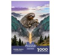 1000 Piece Sloth Jigsaw Puzzle for Adults & Kids - Family Fun, Educational Toys, Misty Valley Jigsaws, Home Decoration Gifts 70x50cm/1000pcs