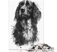 1000 Piece Small Munsterlander Ink Jigsaw Puzzles for Adults Teenagers Puzzles for Adults & Teenager Relax Puzzles Games 1000pcs (75x50cm)