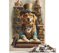 1000 Piece Smart Golden Retriever Dog Creative Square Jigsaw Puzzles for Adults And Wooden Puzzles Educational Game for Adult 1000pcs (75x50cm)
