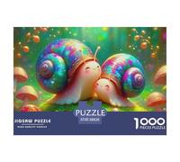 1000 Piece Snail Jigsaw Puzzle Snail Fun, Challenging for Adults Home Decoration Educational Games Age 12+ for Adults 38x26cm/1000pcs