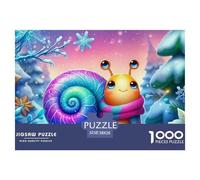 1000 Piece Snail Jigsaw Puzzles Snail Challenge High Difficulty for Adults Home Decorations Educational Games Age 12+ for Adults 38x26cm/1000pcs