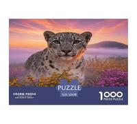 1000 Piece Snow Leopard Jigsaw Puzzle for Adults - A Mindful Challenge, Family Game, Alpine Shrubs Puzzle, Home Decoration Gifts 52x38cm/1000pcs