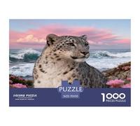 1000 Piece Snow Leopard Jigsaw Puzzle for Adults - A Mindful Challenge, Family Game, Coast Jigsaws, Home Decoration Unique Gift 70x50cm/1000pcs