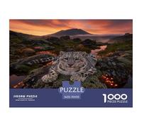 1000 Piece Snow Leopard Jigsaw Puzzle for Adults - A Mindful Challenge, Family Game, Rock Moss Jigsaws, Decoration Gifts 70x50cm/1000pcs
