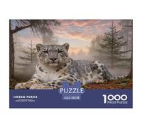 1000 Piece Snow Leopard Jigsaw Puzzle for Adults - A Mindful Challenge, Family Game, Woods Puzzle, Decoration Gifts 52x38cm/1000pcs