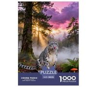 1000 Piece Snow Leopard Jigsaw Puzzle for Adults - Cooperative Play & Educational Activity, Cloud Forest Puzzle, Decoration Unique Gift 38x26cm/1000pcs