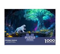 1000 Piece Snow Leopard Jigsaw Puzzle for Adults Kids - Challenging & Brainteasing, Big Tree Puzzles, Home Decoration Birthday Gifts 38x26cm/1000pcs
