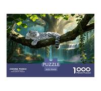 1000 Piece Snow Leopard Jigsaw Puzzle for Adults & Kids - Challenging Game, Giant Tree Pond Puzzle, Home Decoration Birthday Gifts 70x50cm/1000pcs