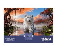 1000 Piece Snow Leopard Jigsaw Puzzle for Adults & Kids - Family Fun, Educational Toys, Mangrove Forest Puzzles, Home Decoration Birthday Gifts 70x50cm/1000pcs