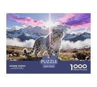 1000 Piece Snow Leopard Jigsaw Puzzle for Adults & Kids - Family Fun, Educational Toys, Mountain Grassland Puzzle, Decoration Birthday Gifts 70x50cm/1000pcs