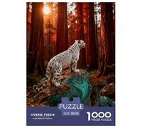 1000 Piece Snow Leopard Jigsaw Puzzle for Adults & Kids - Family Fun, Educational Toys, Redwood Forest Puzzle, Decoration Gifts 38x26cm/1000pcs
