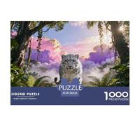 1000 Piece Snow Leopard Jigsaw Puzzle for Adults & Kids - Family Fun, Educational Toys, Tropical Jungle Puzzles, Home Decoration Gifts 38x26cm/1000pcs
