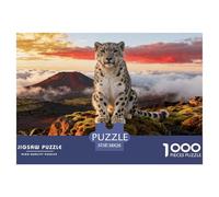 1000 Piece Snow Leopard Jigsaw Puzzle for Adults & Kids - Family Fun, Educational Toys, Tundra Puzzles, Decoration Unique Gift 38x26cm/1000pcs