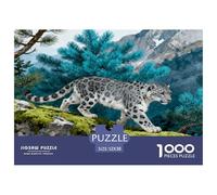 1000 Piece Snow Leopard Jigsaw Puzzle for Adults & Kids - Family Fun, Family Game, Pine Tree Jigsaws, Home Decoration Gifts 52x38cm/1000pcs