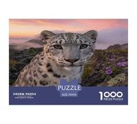 1000 Piece Snow Leopard Jigsaw Puzzle for Adults - Relaxation & Focus, Family Game, Alpine Moss Puzzle, Home Decoration Unique Gift 70x50cm/1000pcs